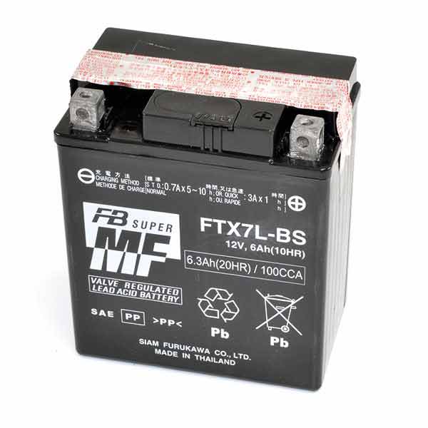 BATTERIA FURUKAWA FTX7L-BS 12V-6AH (SIGILLATA CON ACIDO A CORREDO)