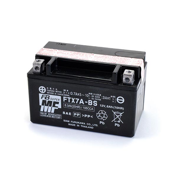 BATTERIA FURUKAWA FTX7A-BS 12V-6,0AH (SIGILLATA CON ACIDO A CORREDO)