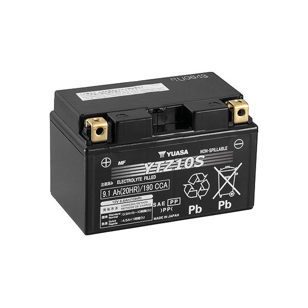 BATTERIA YUASA YTZ10S 12V-8.6AH (SIGILLATA ATTIVATA - FACTORY SEALED)