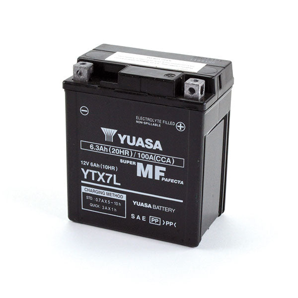 BATTERIA YUASA YTX7L 12V-6AH (SIGILLATA ATTIVATA - FACTORY SEALED)
