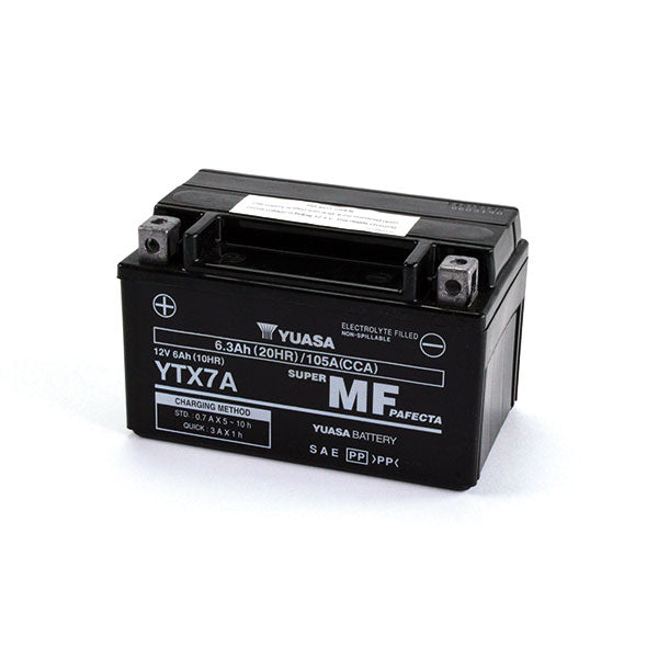BATTERIA YUASA YTX7A 12V-6AH (SIGILLATA ATTIVATA - FACTORY SEALED)