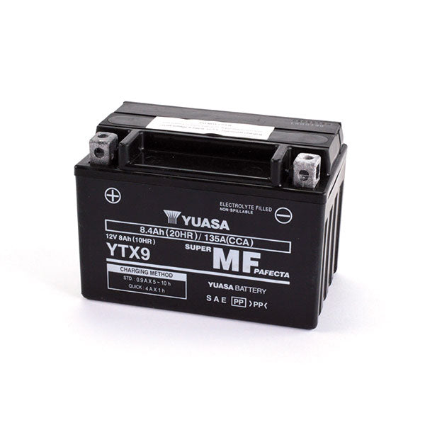 BATTERIA YUASA YTX9 12V-8AH (SIGILLATA ATTIVATA - FACTORY SEALED)