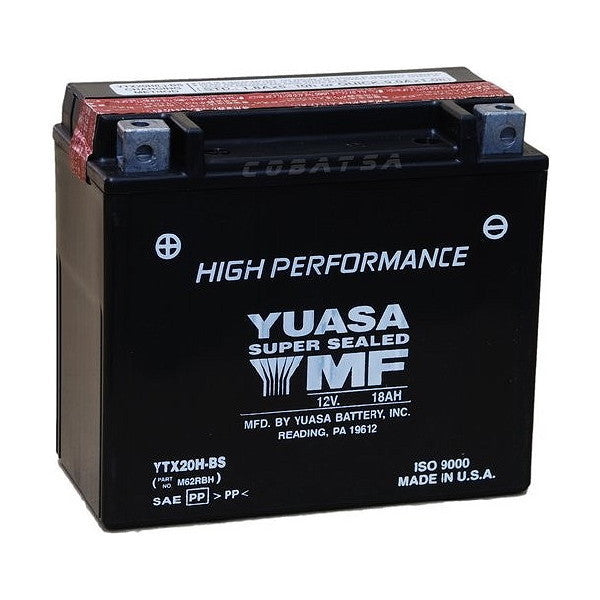 BATTERIA YUASA YTX20H-BS 12V-18AH (SIGILLATA CON ACIDO A CORREDO)