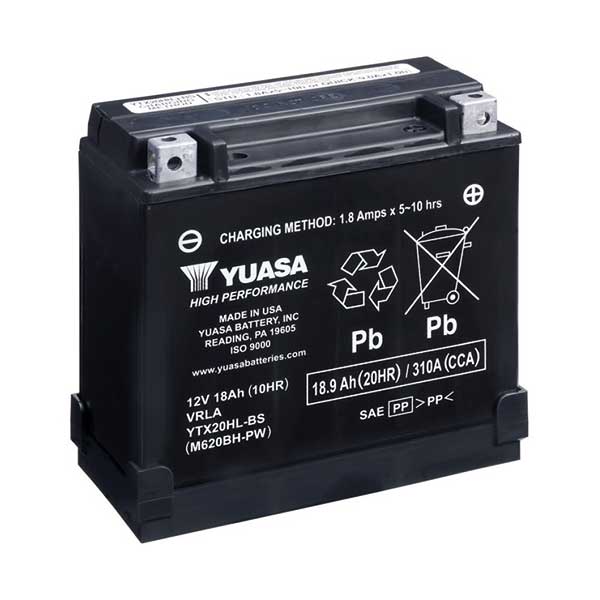 BATTERIA YUASA YTX20HL-BS-PW 12V-18AH (SIGILLATA CON ACIDO A CORREDO)