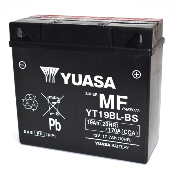 BATTERIA YUASA YT19BL-BS 12V-18AH (SIGILLATA CON ACIDO A CORREDO)