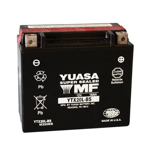 BATTERIA YUASA YTX20L-BS 12V-18AH (SIGILLATA CON ACIDO A CORREDO)