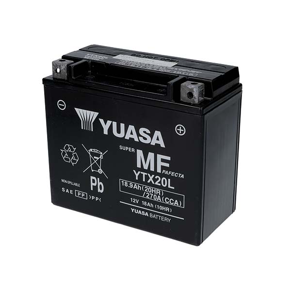 BATTERIA YUASA YTX20L 12V-18AH (SIGILLATA ATTIVATA - FACTORY SEALED)