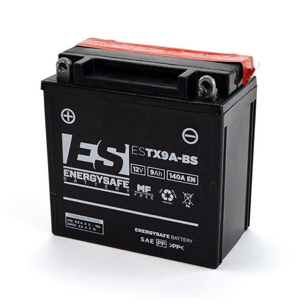BATTERIA ENERGYSAFE ESTX9A-BS 12V-9AH  (SIGILLATA CON ACIDO A CORREDO)