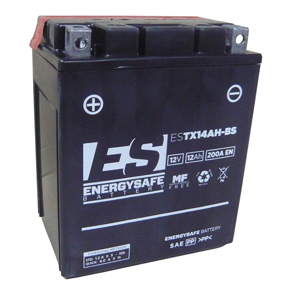 BATTERIA ENERGYSAFE ESTX14AH-BS 12V-12AH (SIGILLATA CON ACIDO A CORREDO)