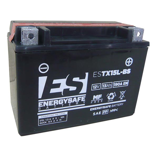 BATTERIA ENERGYSAFE ESTX15L-BS 12V-13AH (SIGILLATA CON ACIDO A CORREDO)
