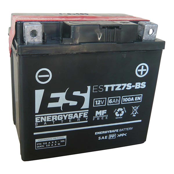 BATTERIA ENERGYSAFE ESTTZ7S-BS 12V-6AH(SIGILLATA CON ACIDO A CORREDO)