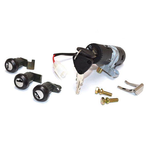 KIT SERRATURE HONDA-PEUGEOT 250 SV-FORESIGHT-125/150 PANTHEON 2T