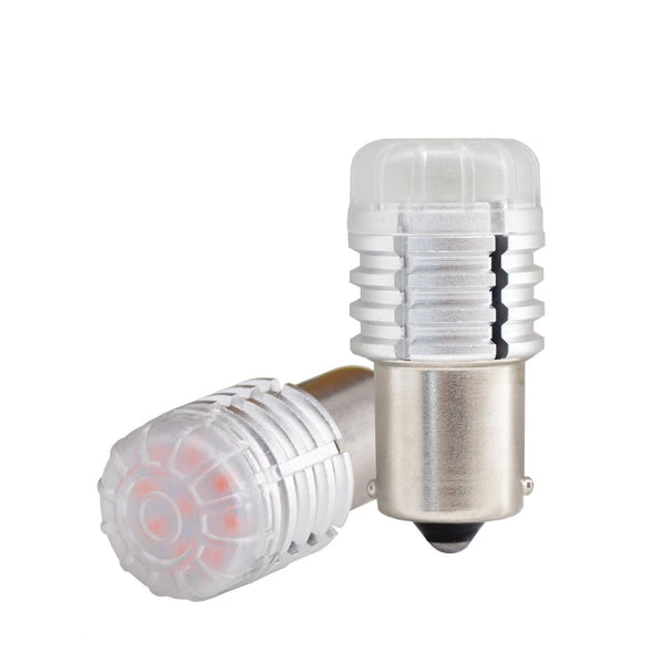 Lampadine Ba15s P21W no polarity 9 led rossi