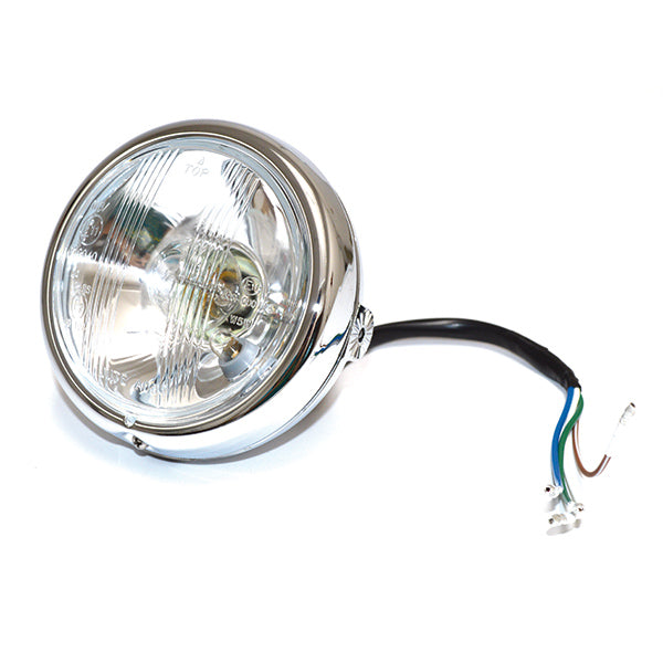 FANALE TONDO D.127 CROMATO LAMP.S2 35/35W-C/LUCE POSIZ.