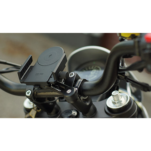 SP UNIVERSAL CHARGING PHONE CLAMP SPC+ - PORTACELLULARE UNIVERSALE A MORSETTO CON CARICATORE SPC+