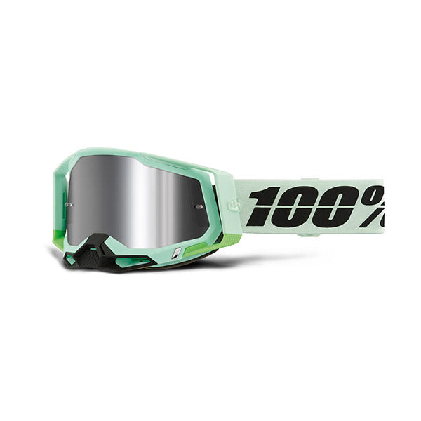 MASCHERA 100% RACECRAFT 2 PALOMAR - LENTE A SPECCHIO ARGENTO