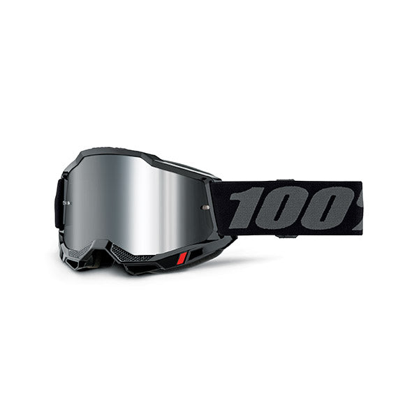 MASCHERA 100% ACCURI 2 BLACK - LENTE A SPECCHIO ARGENTO