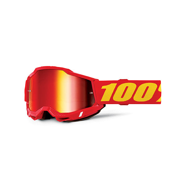 MASCHERA 100% ACCURI 2 RED - LENTE A SPECCHIO ROSSA