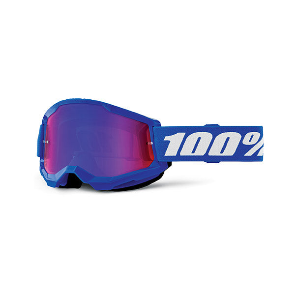 MASCHERA 100% STRATA 2 BLUE - LENTE A SPECCHIO ROSSA/BLUE