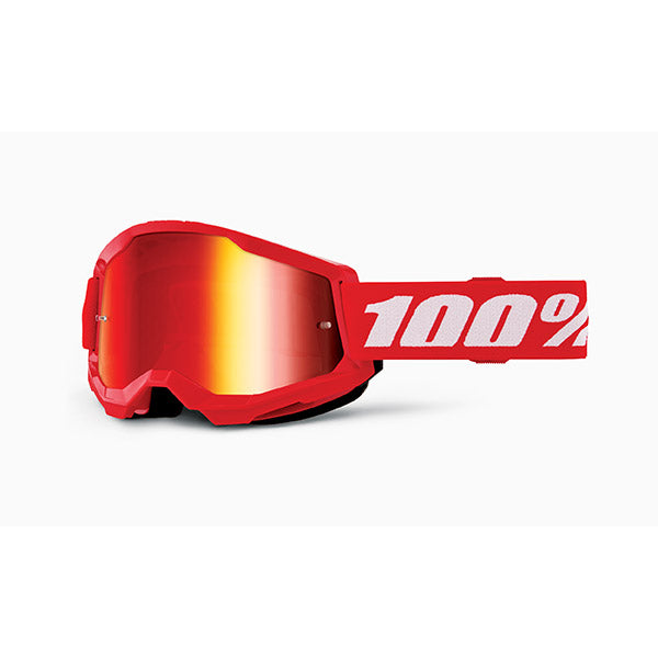 MASCHERA 100% STRATA 2 RED - LENTE A SPECCHIO ROSSA