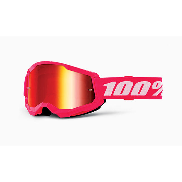 MASCHERA 100% STRATA 2 PINK - LENTE A SPECCHIO ROSSA