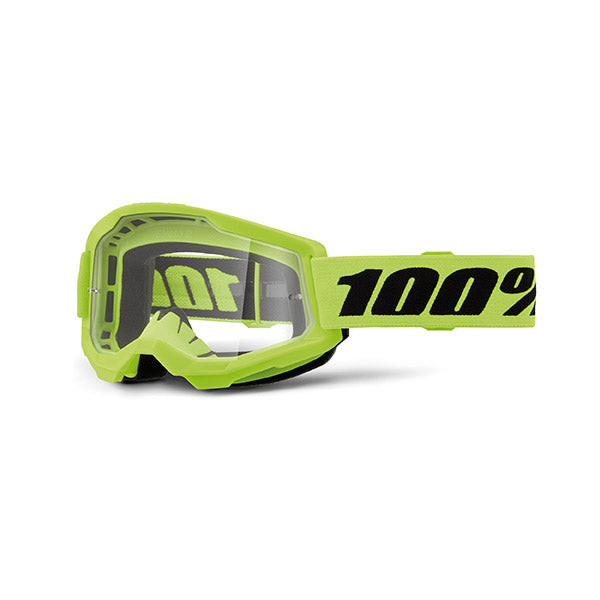 MASCHERA 100% STRATA 2 JUNIOR NEON YELLOW - LENTE TRASPARENTE