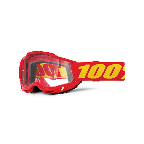MASCHERA 100% ACCURI 2 OTG RED - LENTE TRASPARENTE
