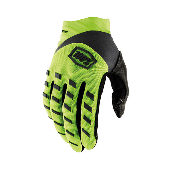 GUANTI 100% AIRMATIC FLUO YELLOW/BLACK (M)