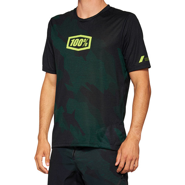 AIRMATIC LE MAGLIA A MANICHE CORTE BLACK CAMO - S