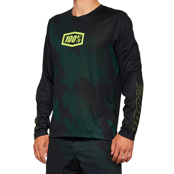 AIRMATIC LE MAGLIA A MANICHE LUNGHE BLACK CAMO - M
