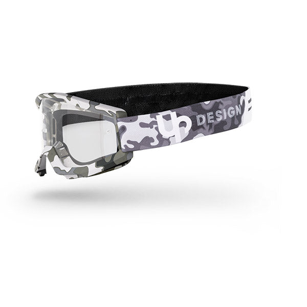 MASCHERA UP DESIGN DYNAMITE BLACK CAMO - LENTE TRASPARENTE