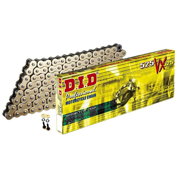 CATENA DID 525VX (Gold & Black) - Lunghezza: 122 maglie con giunto a rivetto (ZJ)