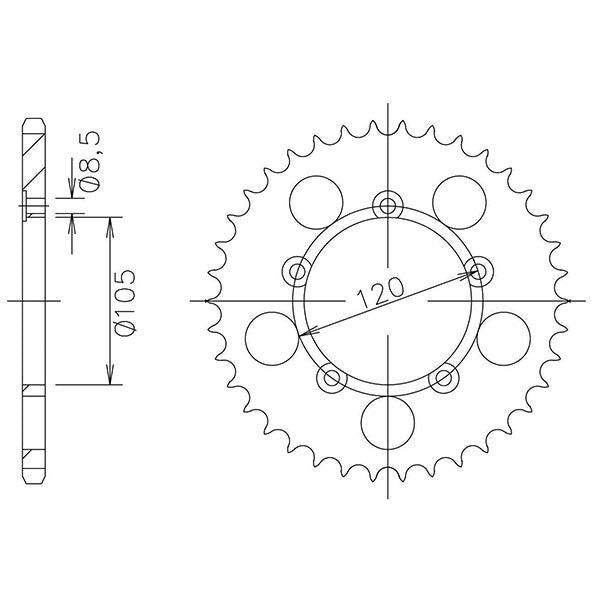CORONA IN ACCIAIO P420 - Z51 (DIS.00001)