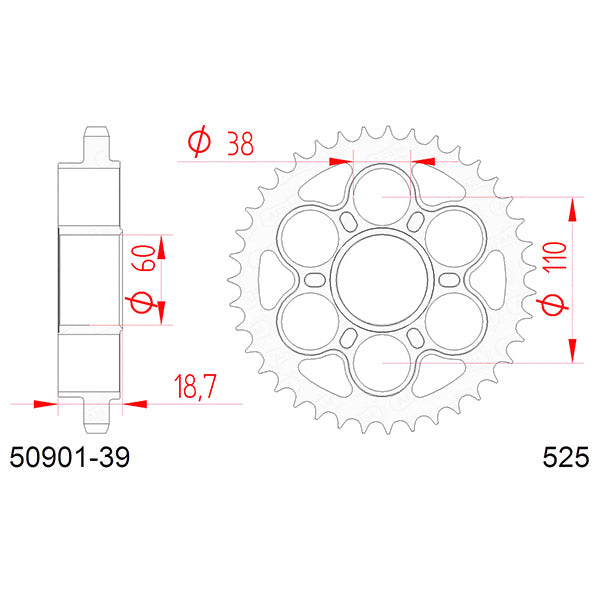 CORONA AFAM IN ACCIAIO P525 - Z39 (DIS.00027)