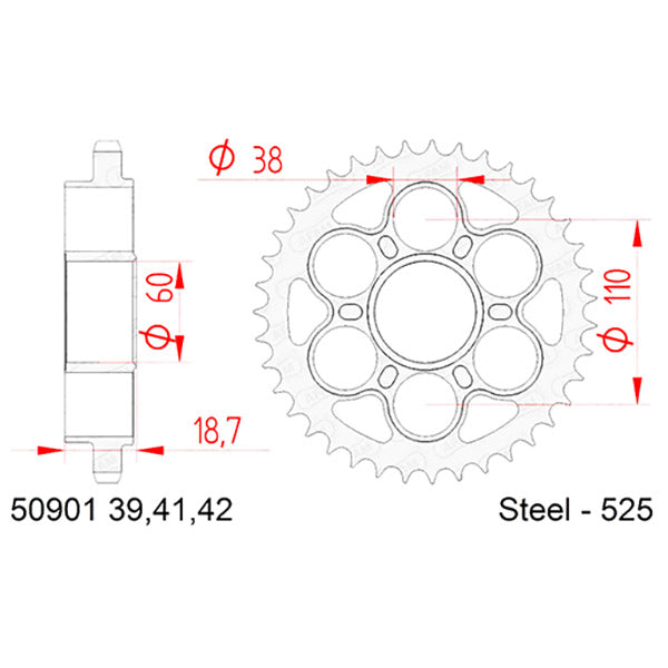 CORONA AFAM IN ACCIAIO P525 - Z41 (DIS.00027)
