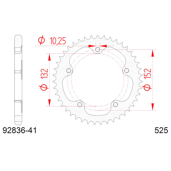 CORONA AFAM IN ACCIAIO P525 - Z41 (DIS.00039)
