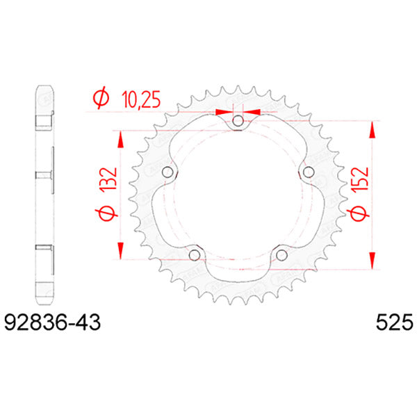 CORONA AFAM IN ACCIAIO P525 - Z43 (DIS.00039)