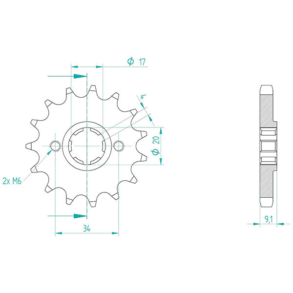 PIGNONE P428 - Z15 (DIS.00050)