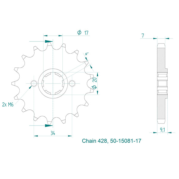 PIGNONE P428 - Z17 (DIS.00050)