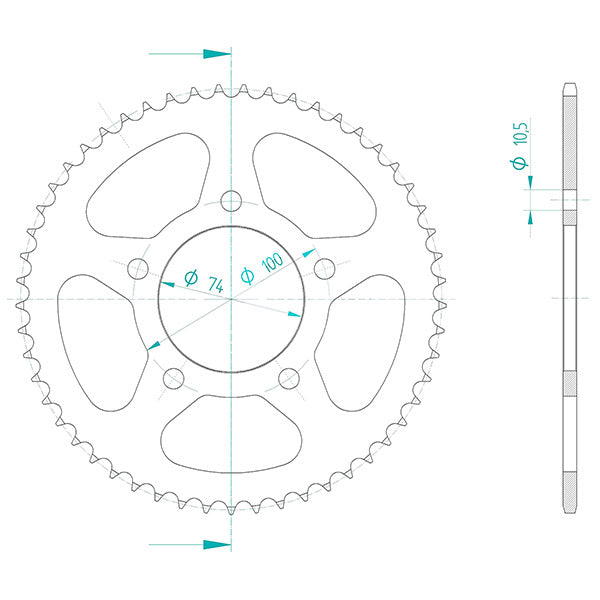CORONA IN ACCIAIO P428 - Z45 (DIS.00054)