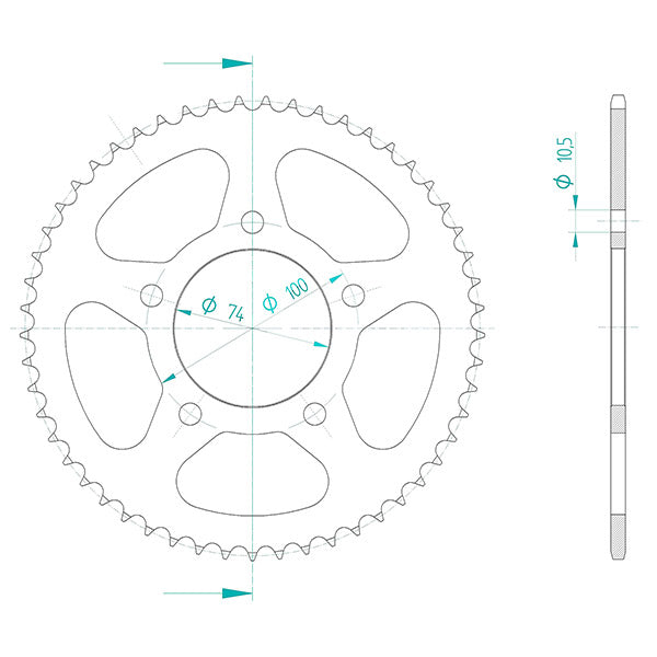 CORONA IN ACCIAIO P428 - Z54 (DIS.00054)