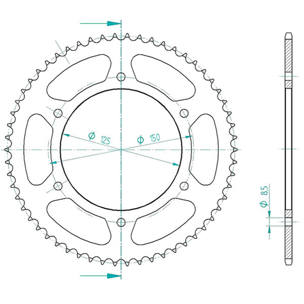 CORONA IN ACCIAIO P428 - Z58 (DIS.00055)
