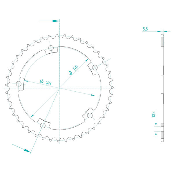 CORONA IN ACCIAIO P520 - Z43 (DIS.00061)