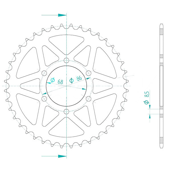 CORONA IN ACCIAIO P520 - Z40 (DIS.00063)