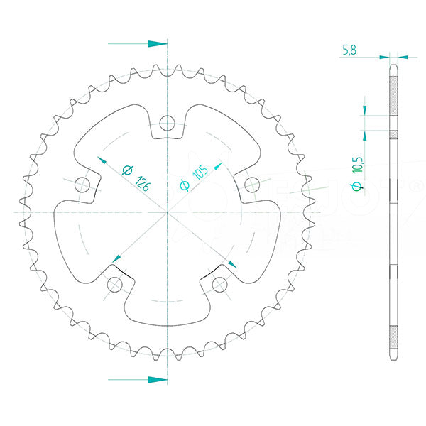 CORONA IN ACCIAIO P520 - Z40 (DIS.00064)