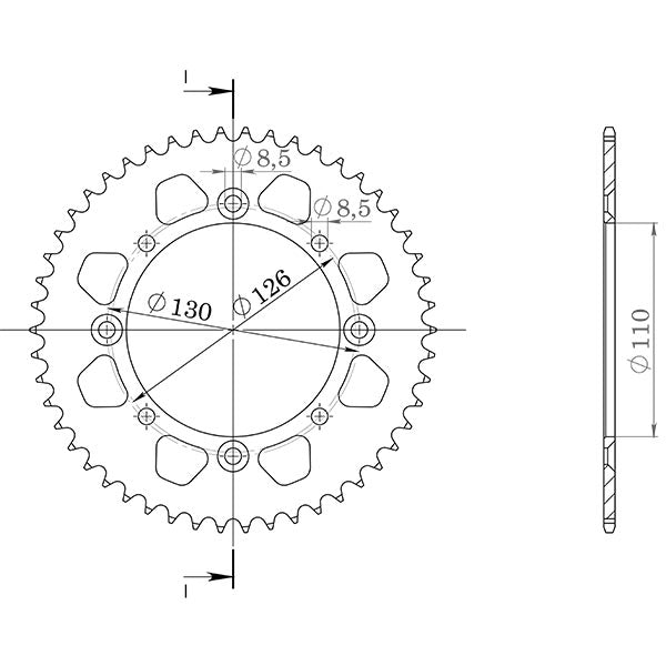 CORONA IN ALLUMINIO P420 - Z46 (DIS.00109)