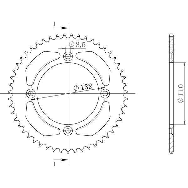 CORONA IN ALLUMINIO P428 - Z49 (DIS.00128)