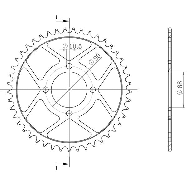 CORONA IN ACCIAIO P520 - Z42 (DIS.10206)
