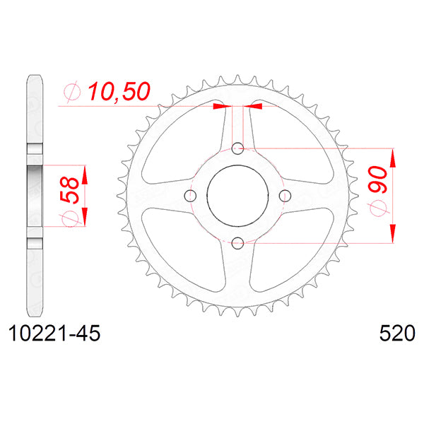 CORONA AFAM IN ACCIAIO P520 - Z45 (DIS.10221)