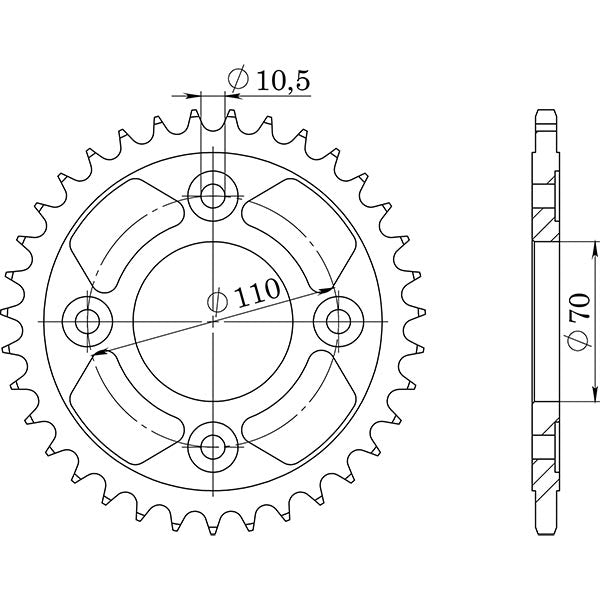 CORONA IN ACCIAIO P520 - Z35 (DIS.10406)